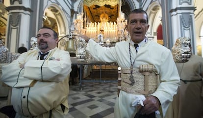 Antonio Banderas was the steward in an Easter procession in Málaga.