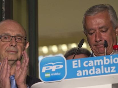 Javier Arenas, la noche electoral.
