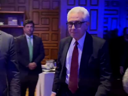 El expresidente Ernesto Zedillo (derecha) en Ciudad de México, el 24 de enero.