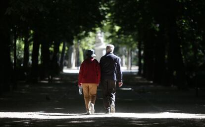 Una parella gran al Retiro.