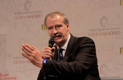 Vicente Fox durante un acto del Club de Madrid