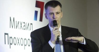 El candidato presidencial ruso Mijaíl Prójorov.