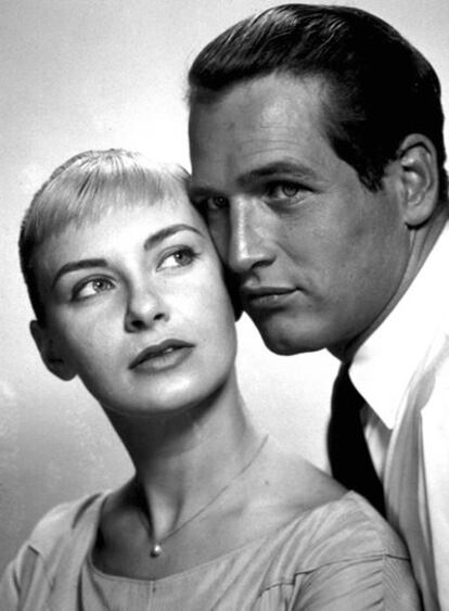 El actor Paul Newman conoció a su mujer, la actriz Joanne Woodward, en una obra de Broadway