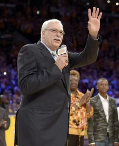 Phil Jackson durante su etapa en los Lakers.