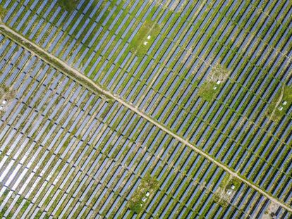 Instalación de energía fotovoltaica en Pekín.