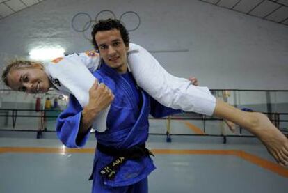 Sugoi Uriarte y Laura Gómez, durante un entrenamiento.