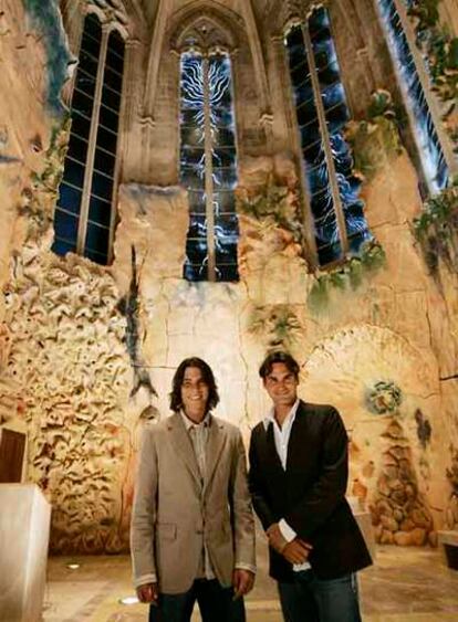 Nadal y Federer, en la catedral de Palma.