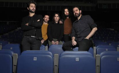 Los componentes de Vetusta Morla, en el WiZink Center de Madrid, en diciembre de 2019.