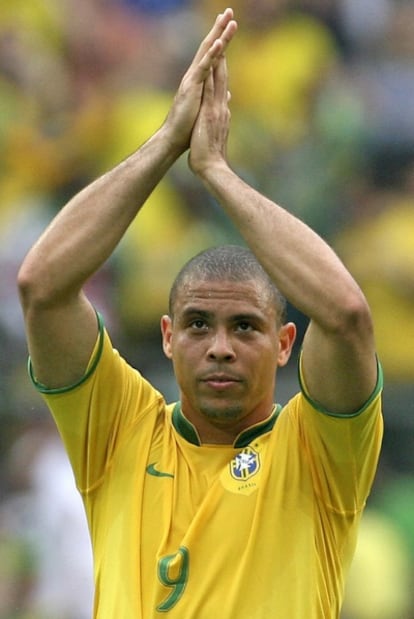 Ronaldo, durante un partido con su selección.