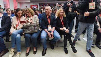 Reyes Maroto, Teresa Ribera, Ander Gil y Meritxell Batet, durante la reunión del Comité Federal este sábado en Madrid.