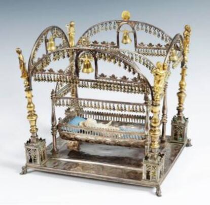 The silver crib that turned up at a Barcelona auction earlier this year.