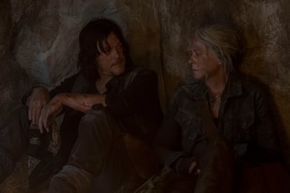 Daryl (Norman Reedus) y Carol (Melissa McBride), en la décima temporada de 'The Walking Dead'.