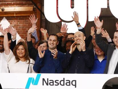 Debut en Wall Street de Lyft el pasado 29 de marzo.