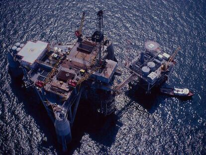 Una plataforma petrolera en el golfo de México