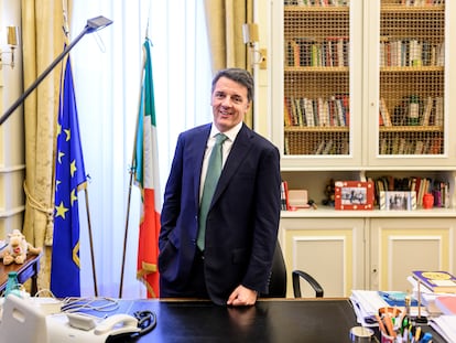 Matteo Renzi, el 12 de marzo en el palacio Giustiniani de Roma.