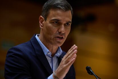 El presidente del Gobierno, Pedro Sánchez, intervenía en el debate monográfico sobre la crisis energética, el martes en el Senado.