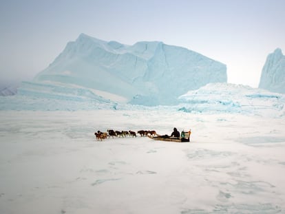 Un trineo tirado por perros, cerca de Qaanaaq en Groenlandia, en una imagen del documental 'The Last Ice'.