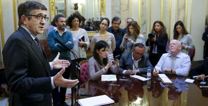 El presidente del Congreso, Patxi López, este martes.