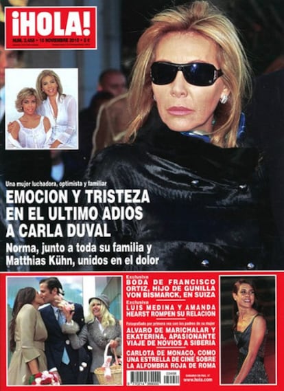 Portada de la revista <i>?Hola!</i>, del 10 de noviembre de 2010