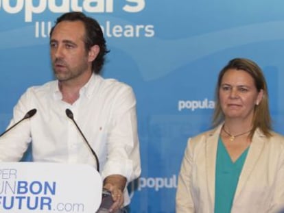 El candidat del PP al Parlament balear. José Ramón Bauzá, ahir a Palma.