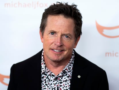 Michael J. Fox durante una gala benéfica dedicada a la cura contra el párkinson el 23 de octubre de 2021, en Nueva York.