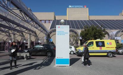 Los exteriores del Hospital Universitario de Getafe, en febrero de 2020.