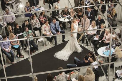 Desfile de novias en la pasada edición de Barcelona Bridal Fashion Week.