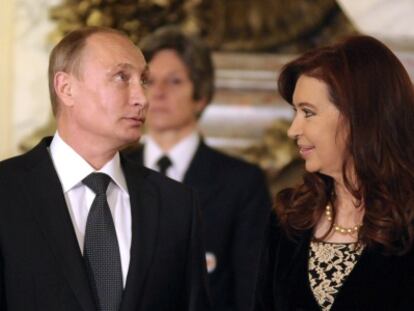 Putin y Fern&aacute;ndez, en Buenos Aires.