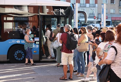 Mascarilla en transporte publico