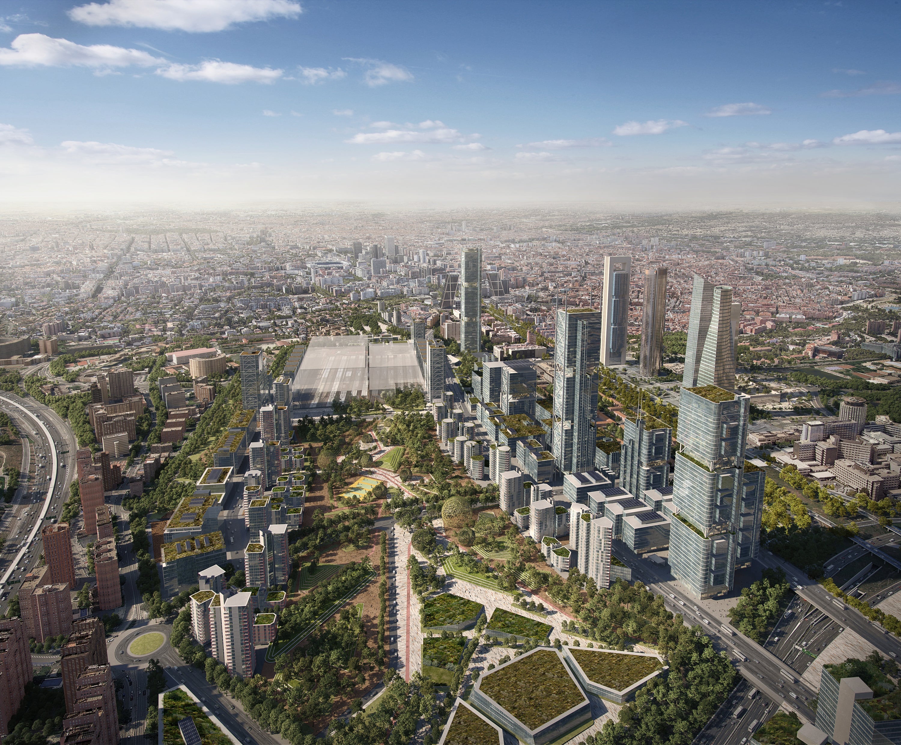 Recreación del proyecto Madrid Nuevo Norte.