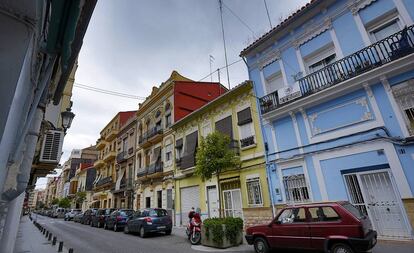 Una calle del Cabanyal, el barrio de Valencia donde se ha cometido el homicidio.