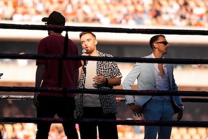 Ibai Llanos, este sábado en el ring de la quinta edición de La Velada del Año en el estadio de La Cartuja de Sevilla.