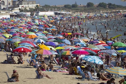 Playa de Regla, one of the most popular beaches in Cadiz province.