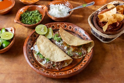 Los tacos de barbacoa de El Pialadero de Guadalajara, en Ciudad de México.