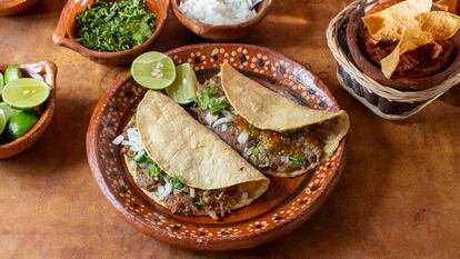 Los tacos de barbacoa de El Pialadero de Guadalajara, en Ciudad de México.