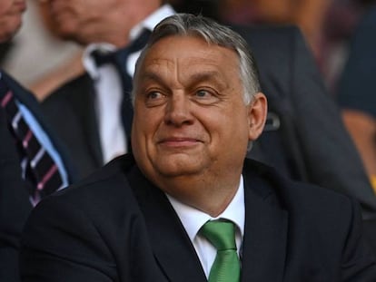 Viktor Orban, primer ministro húngaro, el 14 de junio viendo un Inglaterra-Hungría de fútbol, en Wolverhampton.