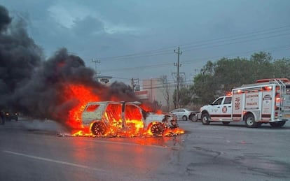 Camioneta de Ernesto Vázquez, en Tamaulipas, el 4 de agosto.