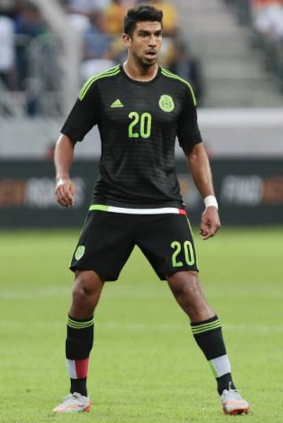 Herrera durante un juego con México en 2015