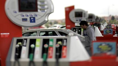 Una gasolinera en Madrid.