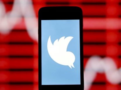 Logo de Twitter en un smartphone.