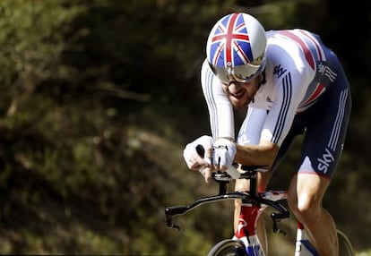 El ciclista brit&aacute;nico Bradley Wiggins, campe&oacute;n de contrarreloj.