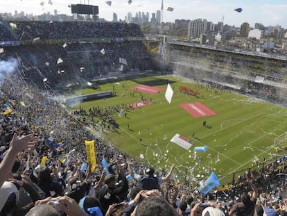El estadio de Boca Juniors antes de un partido ante River.