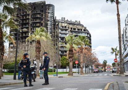 Panorámica del edificio siniestrado, el 25 de febrero de 2024.