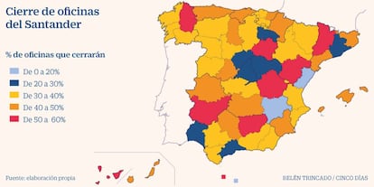 Cierre de oficinas del Santander