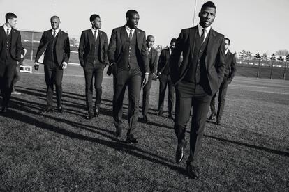 Los jugadores del City en plan ‘Ocean’s Eleven’.