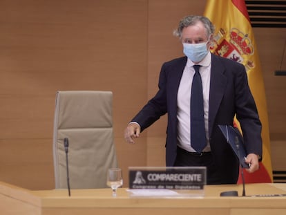 El empresario Ignacio López del Hierro, a su llegada este miércoles a la comisión de investigación del 'caso Kitchen' en el Congreso.