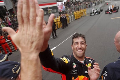 Daniel Ricciardo tras ganar el GP de Mónaco, el 27 de mayo de 2018.