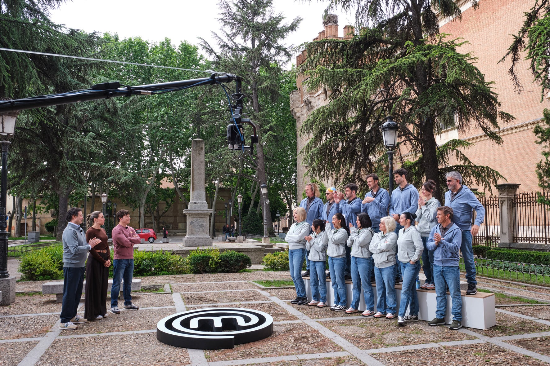 Un momento de la grabación de 'MasterChef Celebrity Legends' en Alcalá de Henares.