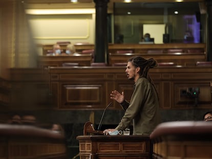 El diputado de Unidas Podemos Alberto Rodríguez en el Congreso de los Diputados, en octubre de 2021.