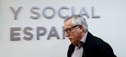 El secretario general de CC OO, Ignacio Fernández Toxo